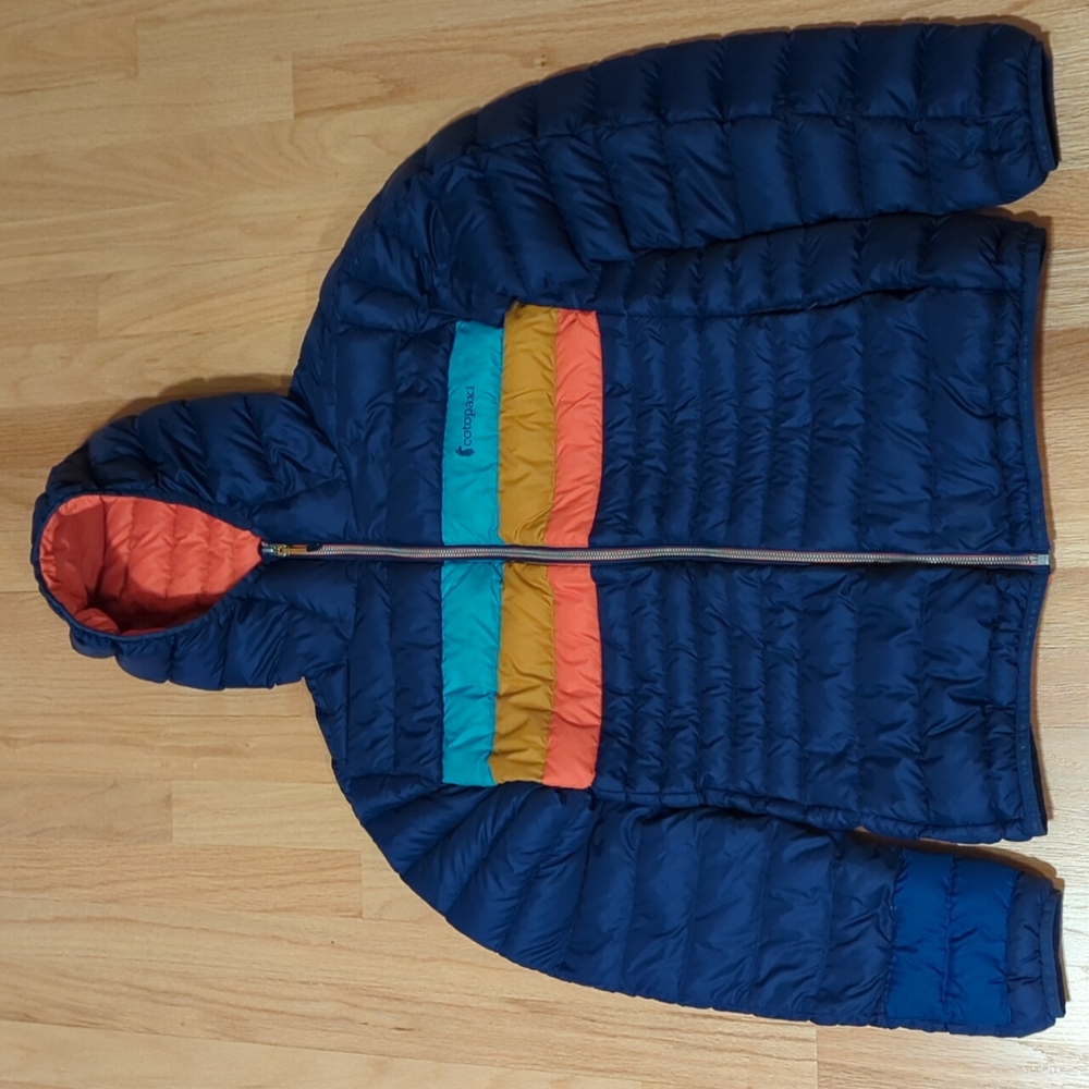 Cotopaxi Fuego 800 Down Fill Women's Large Maritime Stripes Jacket